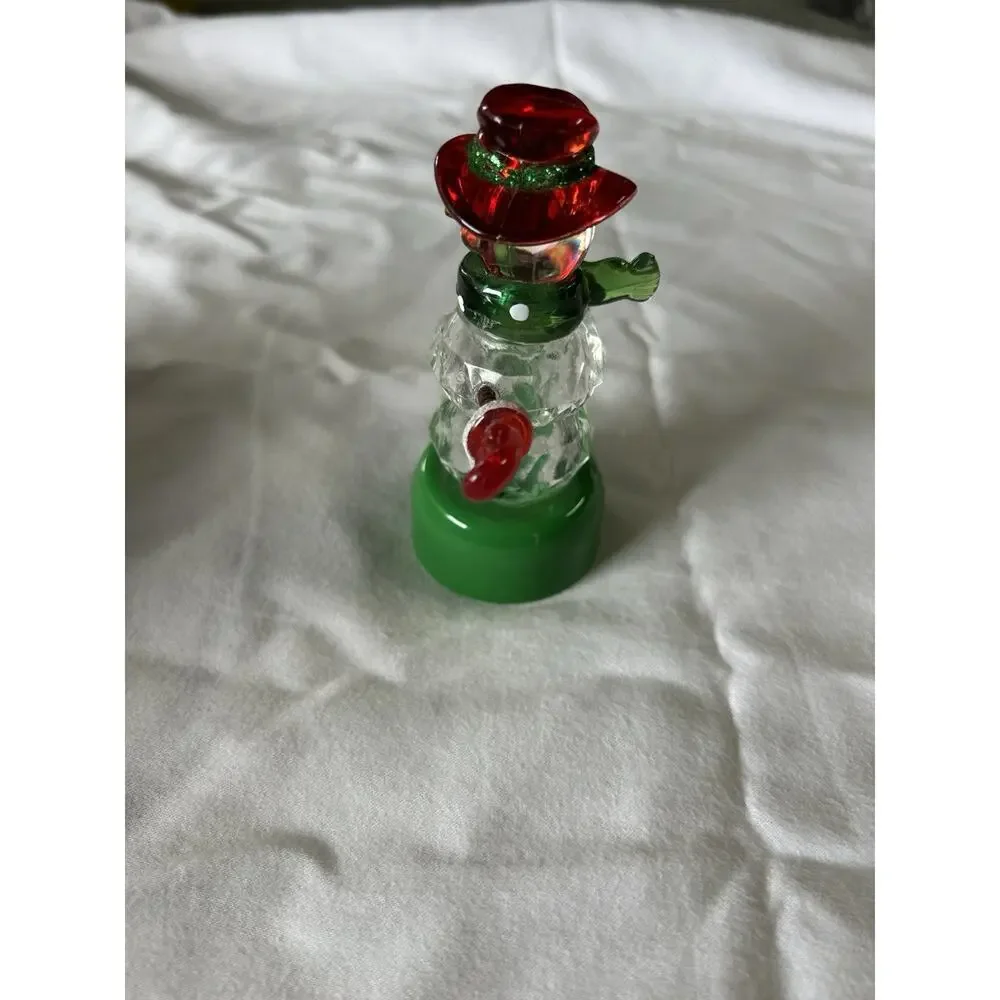 Acrylic Snowman Ornament Coil Metal Movable Arms Legs